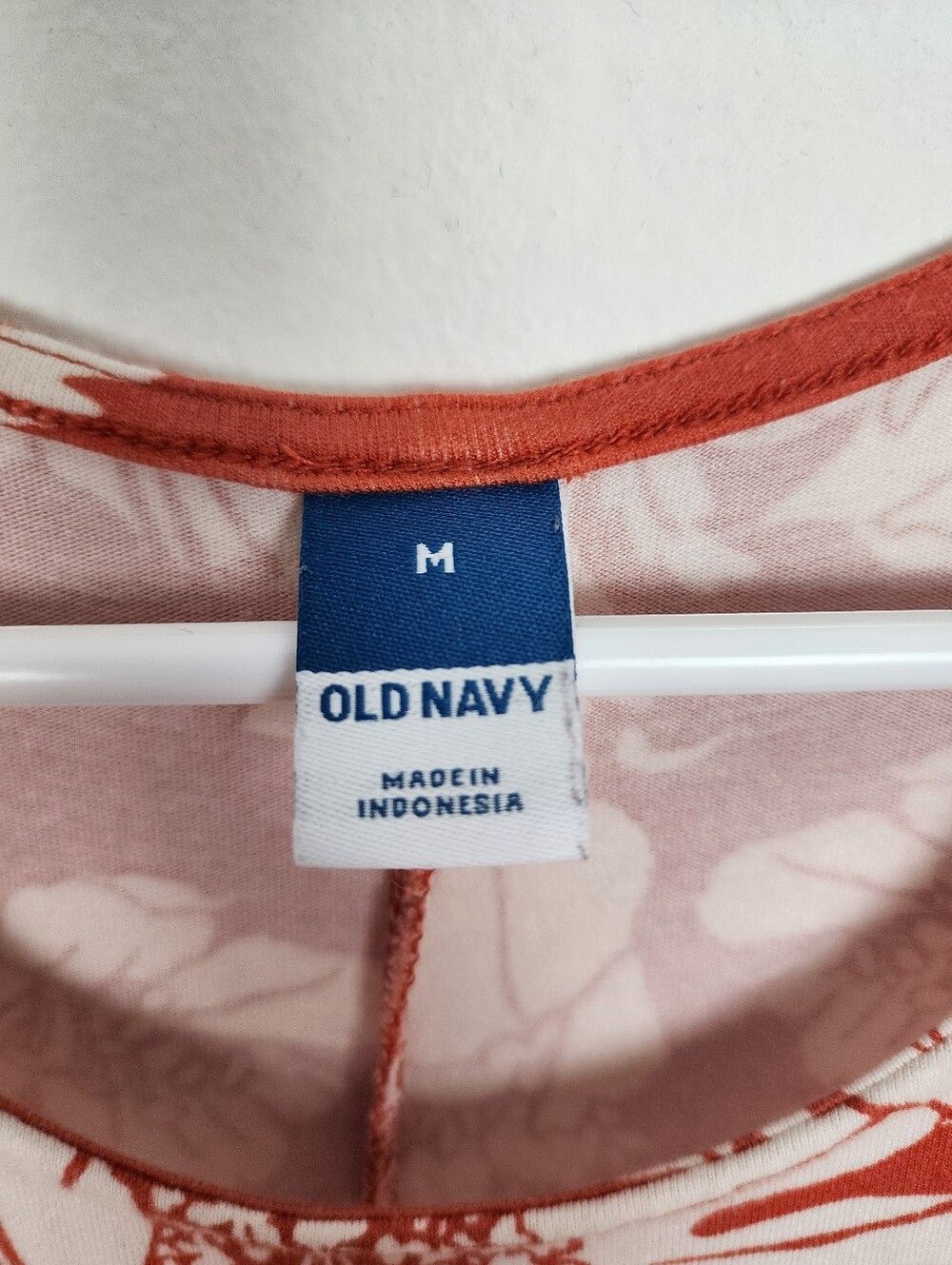 Old Navy Floral Rust-Orange Sleeveless Swing Dress M - Picture 2 of 10